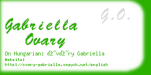 gabriella ovary business card